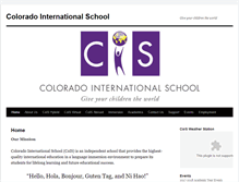 Tablet Screenshot of coloradointernationalschool.com